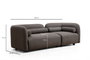 Atelier Del Sofa Sofá 3 Plazas Victoria Grey Bouclette Tela Poliéster Gris Patas Nogal 228x90x74 cm